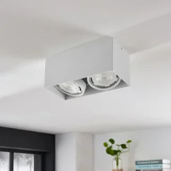 Arcchio downlight de techo Mabel, 2 luces, 27 cm, blanco, GU10