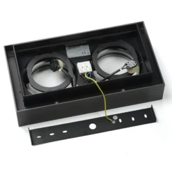 Arcchio downlight de techo Ronka, 34 cm, 2 luces, gris, GU10