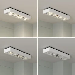 Arcchio downlight de techo Ronka, 65 cm, 4 luces, blanco, GU10