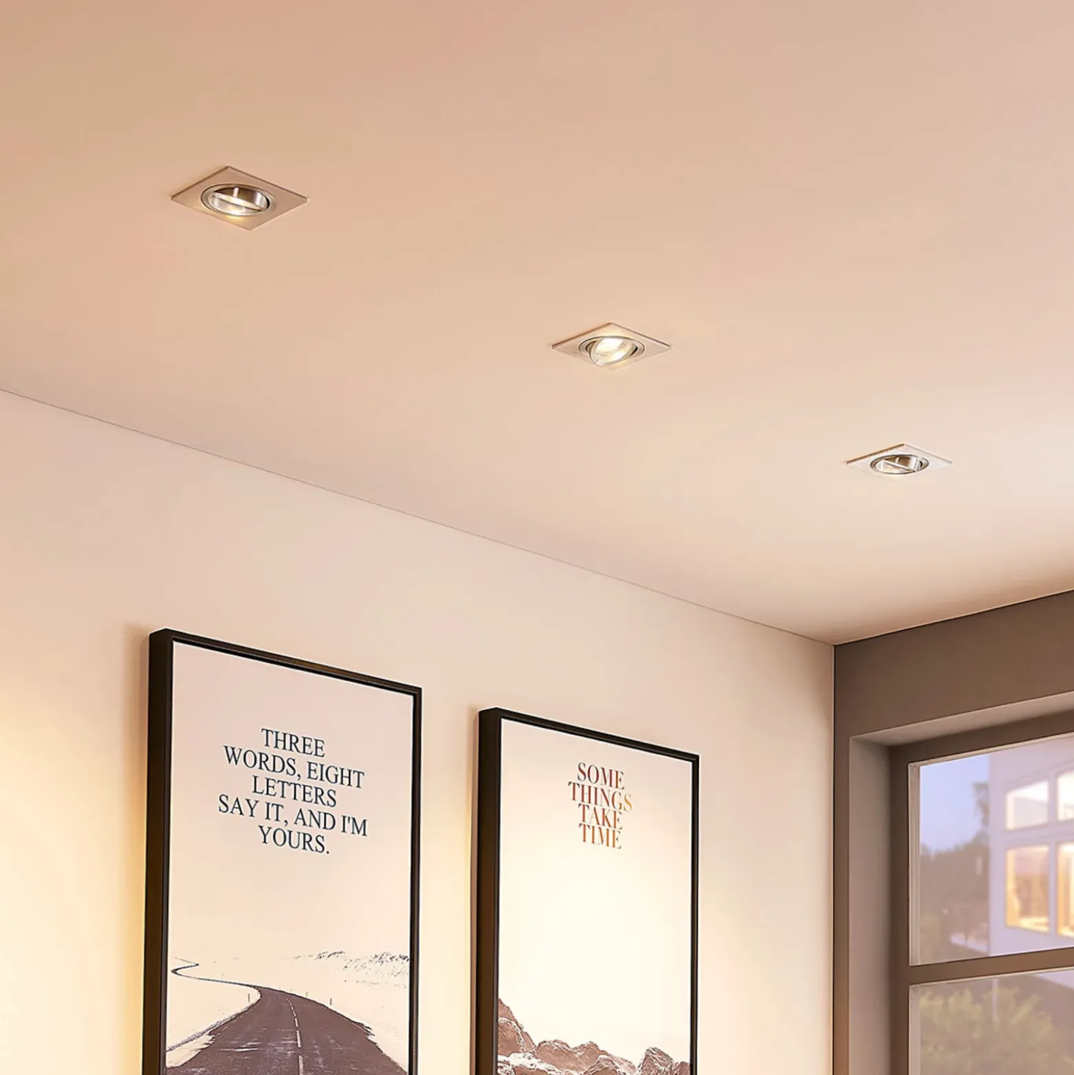 Arcchio downlight empotrable Sophia, aluminio, angular