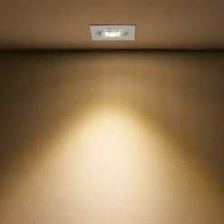 Arcchio downlight empotrable Sophia, aluminio, angular