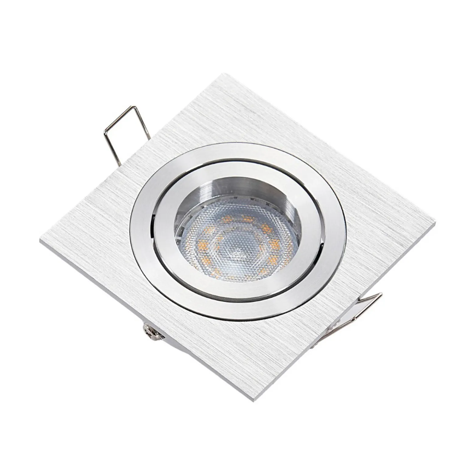 Arcchio downlight empotrable Sophia, aluminio, angular