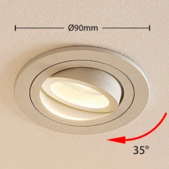 Arcchio downlight empotrable Sophia, blanco, redondo