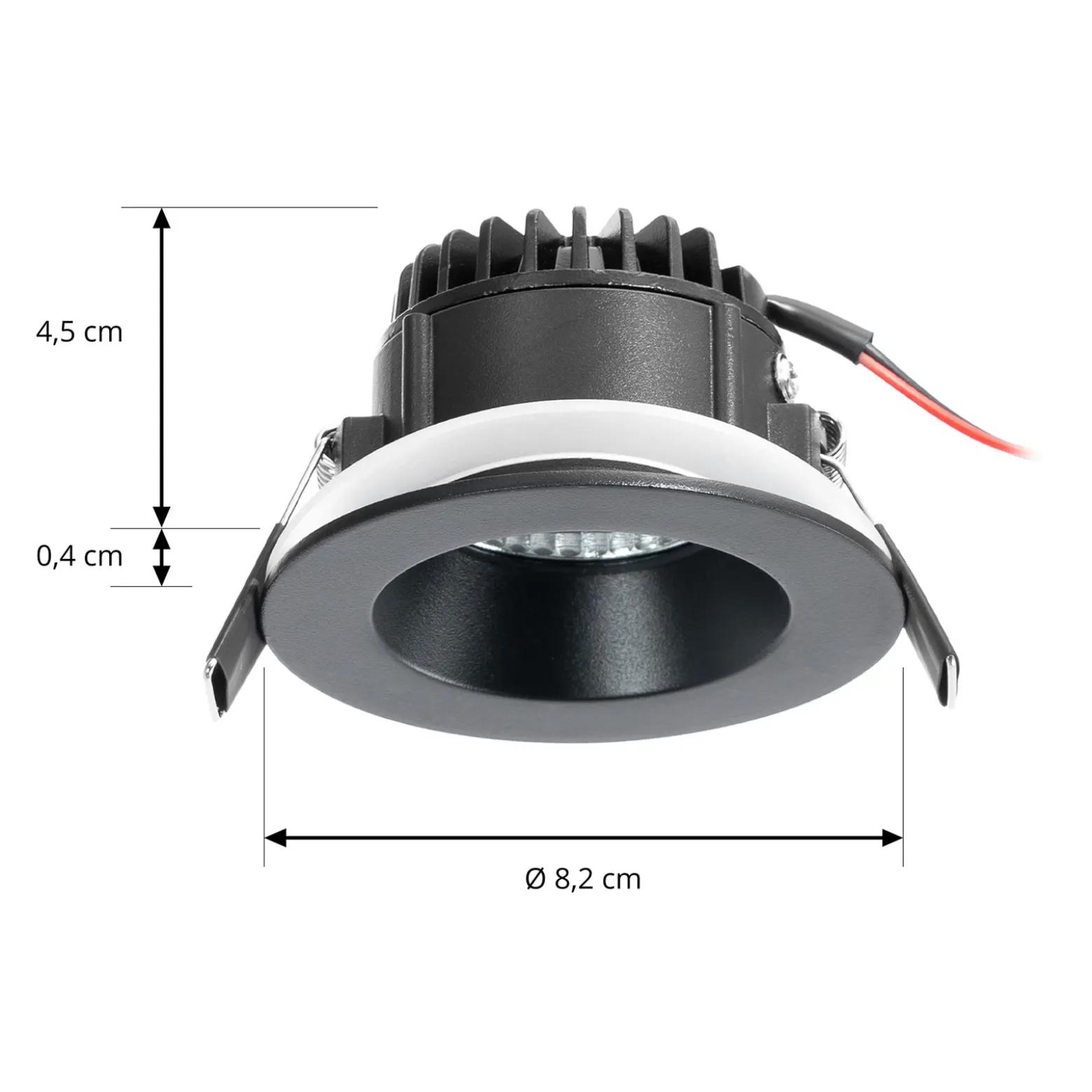 Arcchio downlight LED Aryx, negro, 4.000K