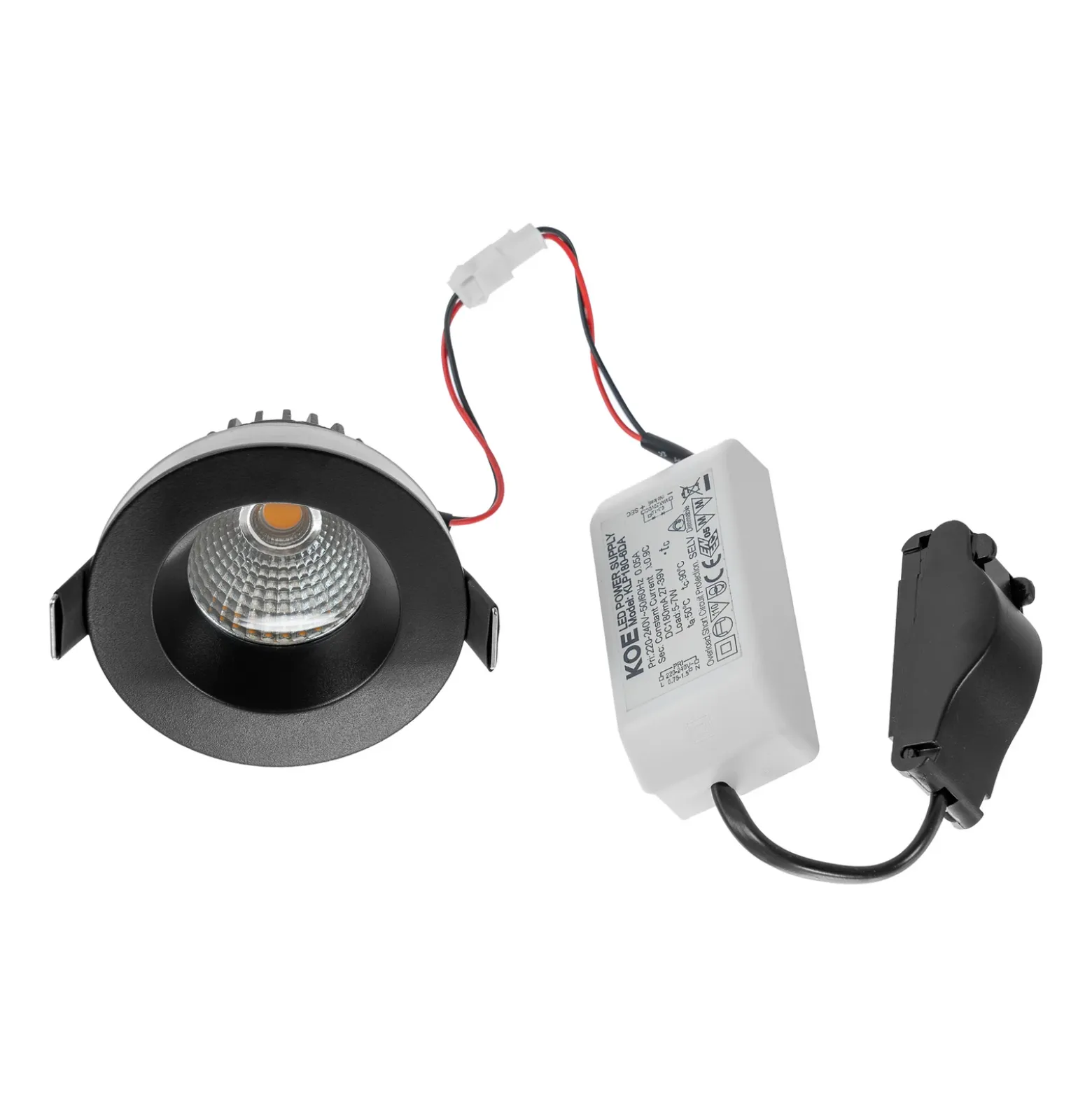 Arcchio downlight LED Aryx, negro, 3.000K