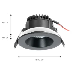 Arcchio downlight LED Aryx, negro, 3.000K