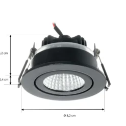 Arcchio downlight LED Jyra, negro, 4.000K