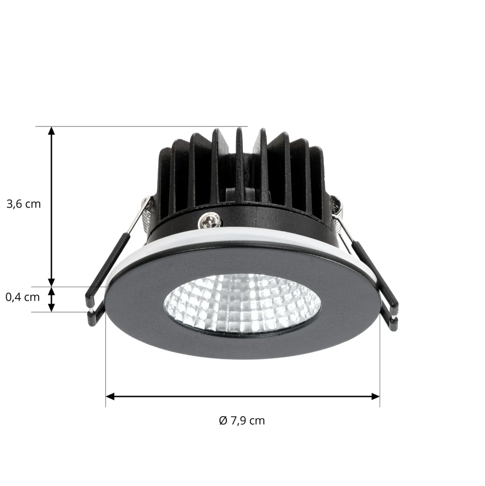 Arcchio downlight LED Lirin, negro, 2.700K