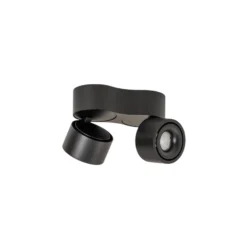 Arcchio Downlight LED Rotari, 1240 lm, 2 luces, negro