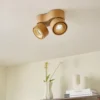 Arcchio Downlight LED Rotari, marrón, 2 luces, 8,9W