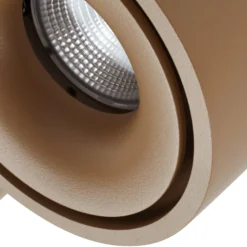 Arcchio Downlight LED Rotari, marrón, 2 luces, 8,9W