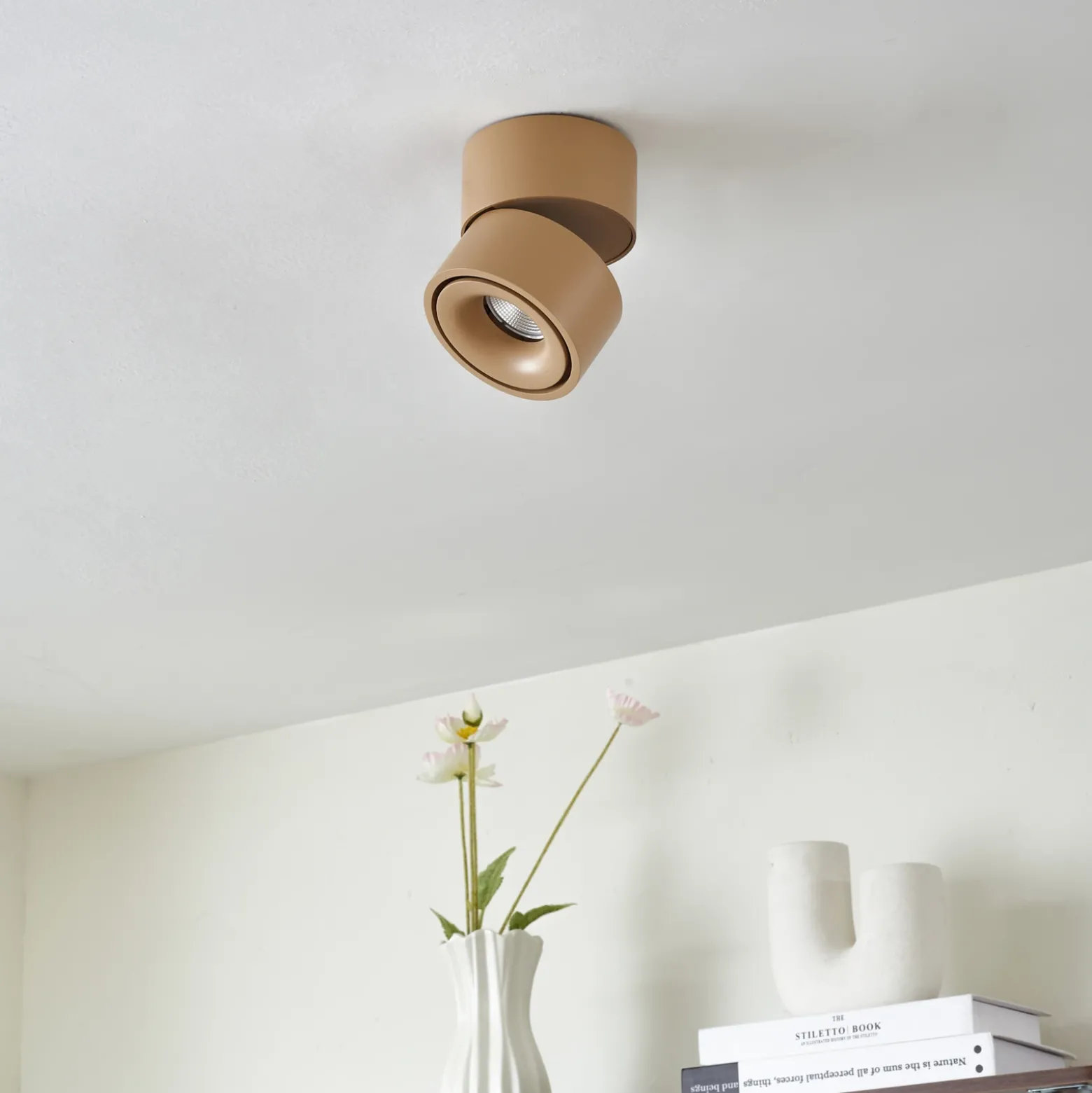 Arcchio Downlight LED Rotari, marrón, 1 luz, 8,9W