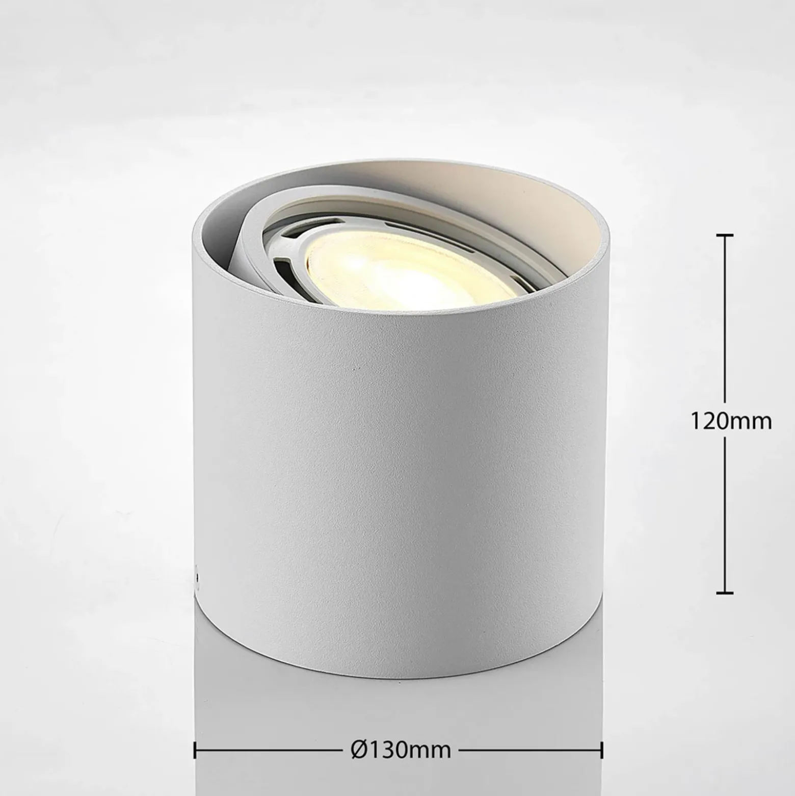 Arcchio downlight Mabel, Ø 13 cm, blanco, metal, GU10