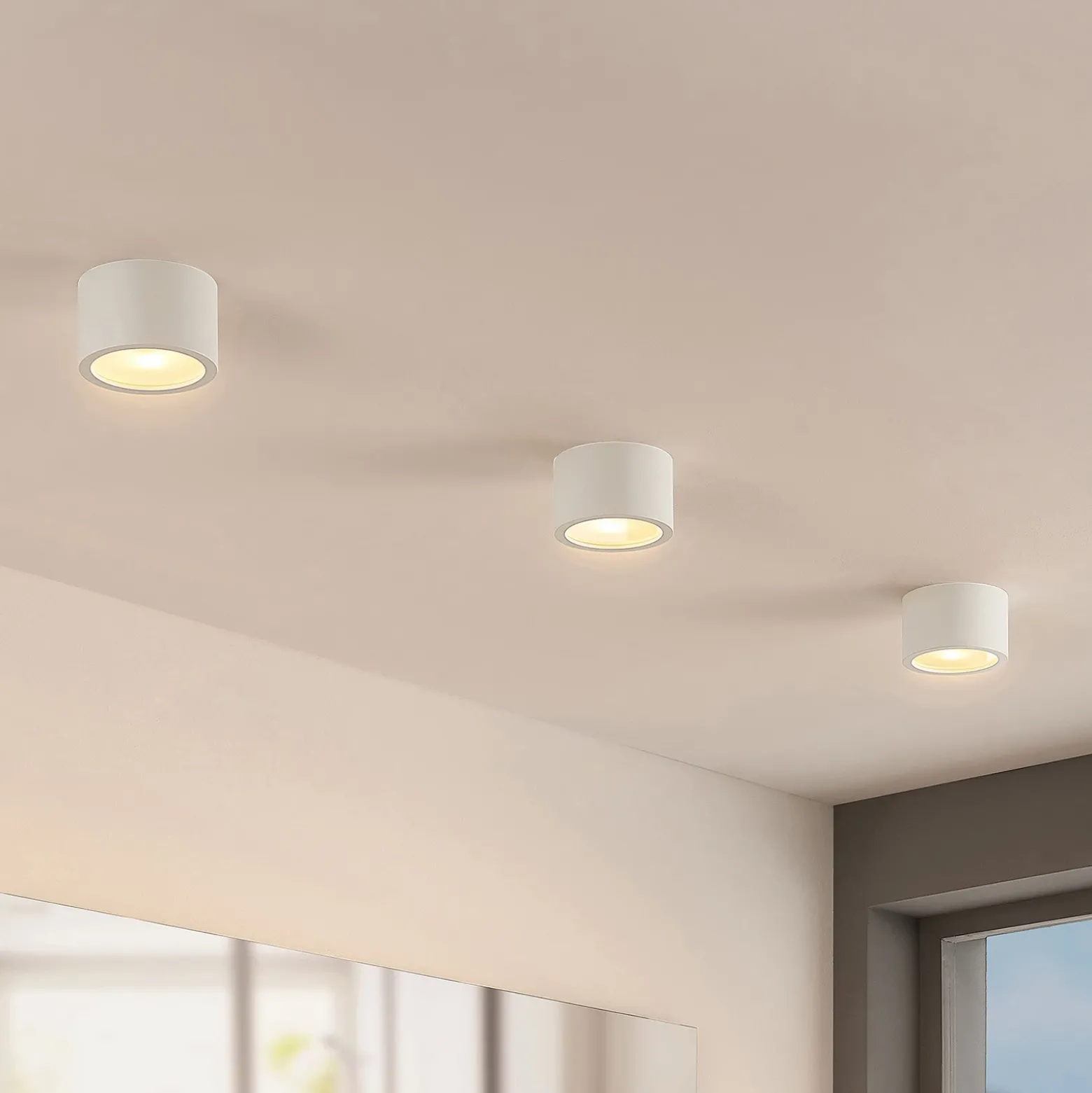 Arcchio downlight Nieva, G9, blanco, redondo, Ø 10cm, metal