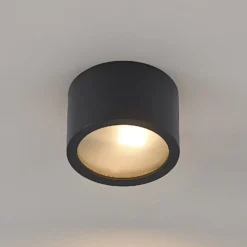 Arcchio downlight Nieva, G9, negro, redondo, Ø 10cm, metal