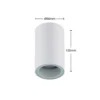 Arcchio downlight Olivir, blanco, metal, Ø 6cm, GU10, IP44