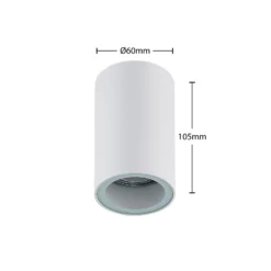 Arcchio downlight Olivir, blanco, metal, Ø 6cm, GU10, IP44