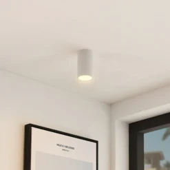 Arcchio downlight Olivir, blanco, metal, Ø 6cm, GU10, IP44