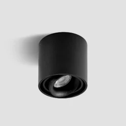 Arcchio downlight Walza, negro, metal, Ø 9,3cm, GU10