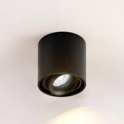 Arcchio downlight Walza, negro, metal, Ø 9,3cm, GU10
