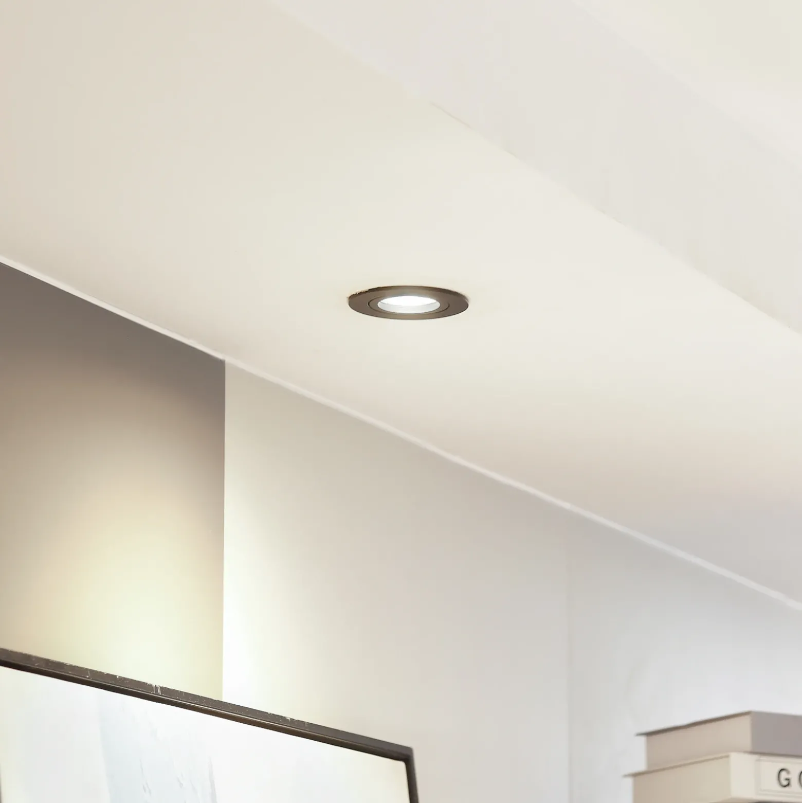 Arcchio downlight Zyron, negro, Ø 8,2 cm