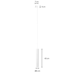Arcchio Ejona LED colgante para carril blanco 6/40cm