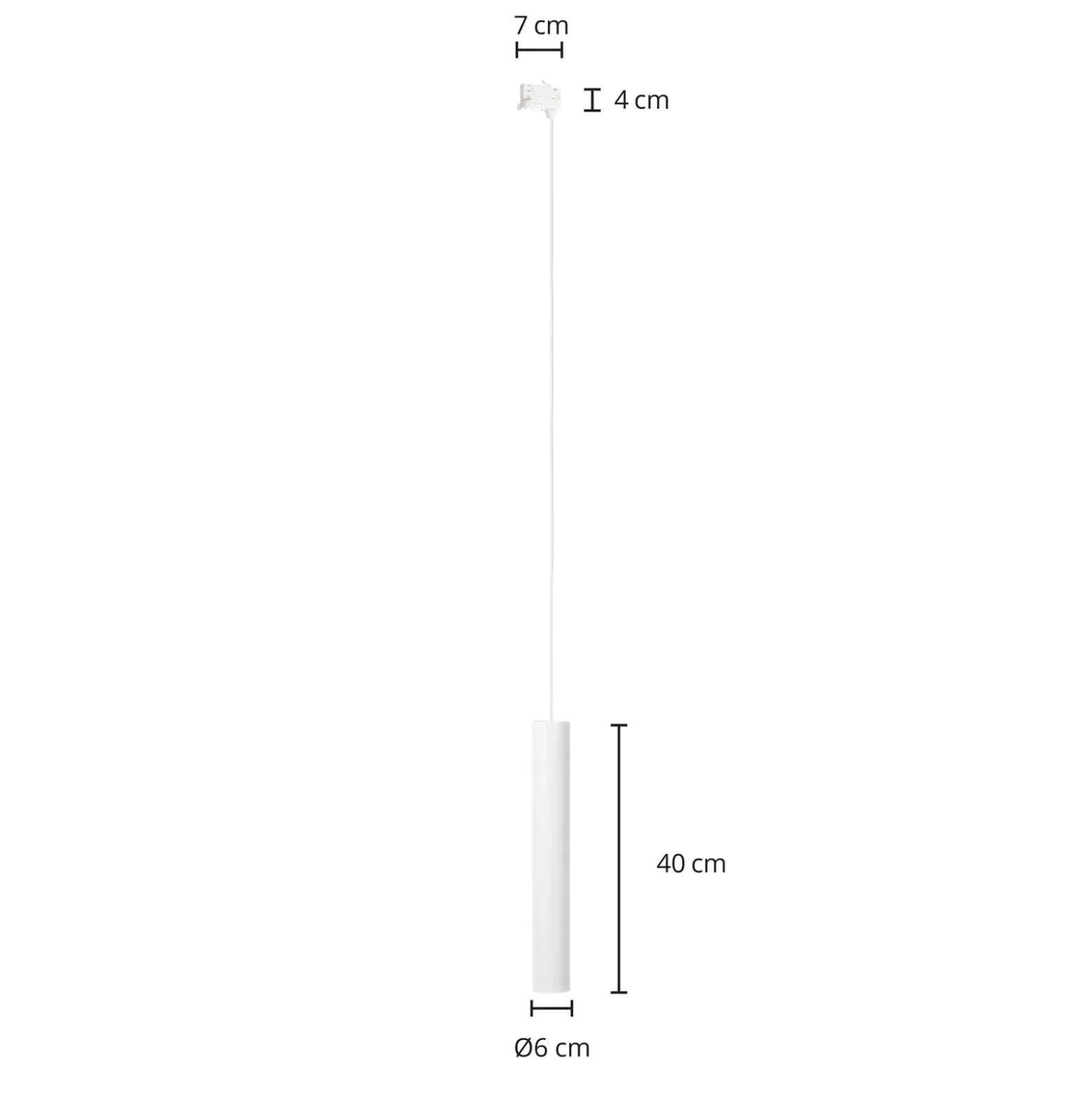 Arcchio Ejona LED colgante para carril blanco 6/40cm