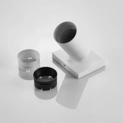 Arcchio Foco Brinja, blanco, angular, Ø 6 cm, 1 luz, GU10