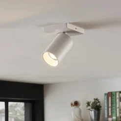 Arcchio Foco Brinja, blanco, angular, Ø 6 cm, 1 luz, GU10