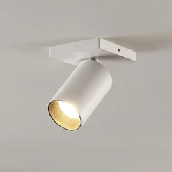 Arcchio Foco Brinja, blanco, angular, Ø 6 cm, 1 luz, GU10
