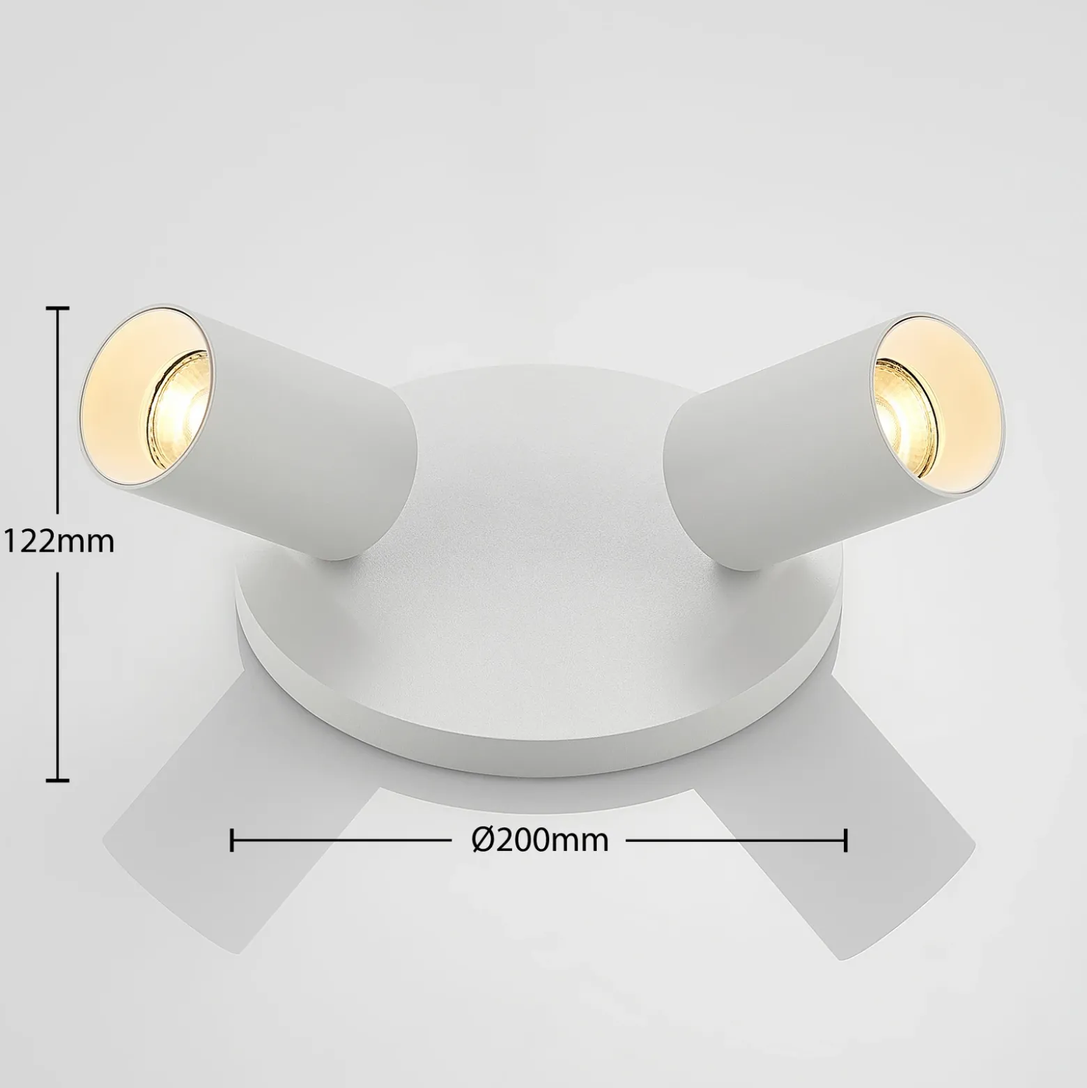 Arcchio Foco Brinja, blanco, redondo, Ø 6 cm, 2 luces, GU10