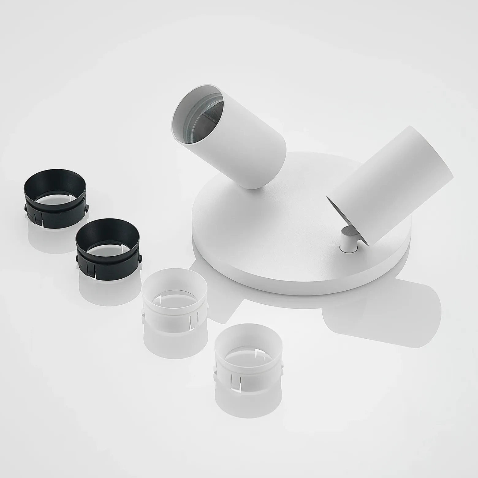 Arcchio Foco Brinja, blanco, redondo, Ø 6 cm, 2 luces, GU10