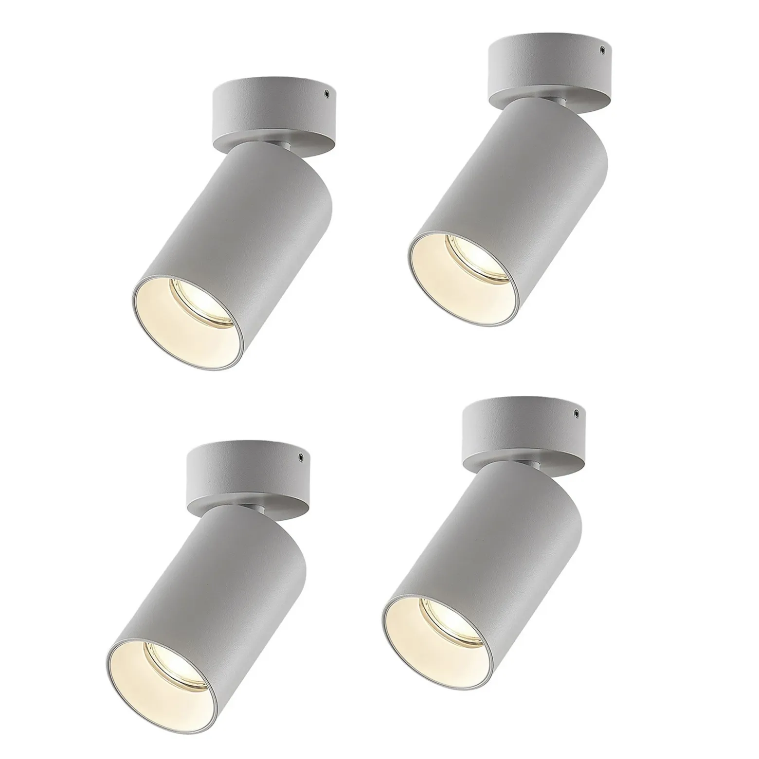 Arcchio foco Brinja, juego de 4, blanco, redondo, Ø 6 cm, GU10