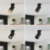 Arcchio foco Brinja, juego de 3, negro, redondo, Ø 6cm, GU10
