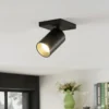 Arcchio Foco Brinja, negro, angular, Ø 6 cm, 1 luz, GU10