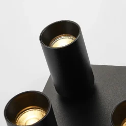 Arcchio Foco Brinja, negro, angular, Ø 6 cm, 4 luces, GU10