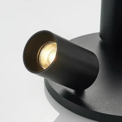 Arcchio Foco Brinja, negro, redondo, Ø 6 cm, 3 luces, GU10
