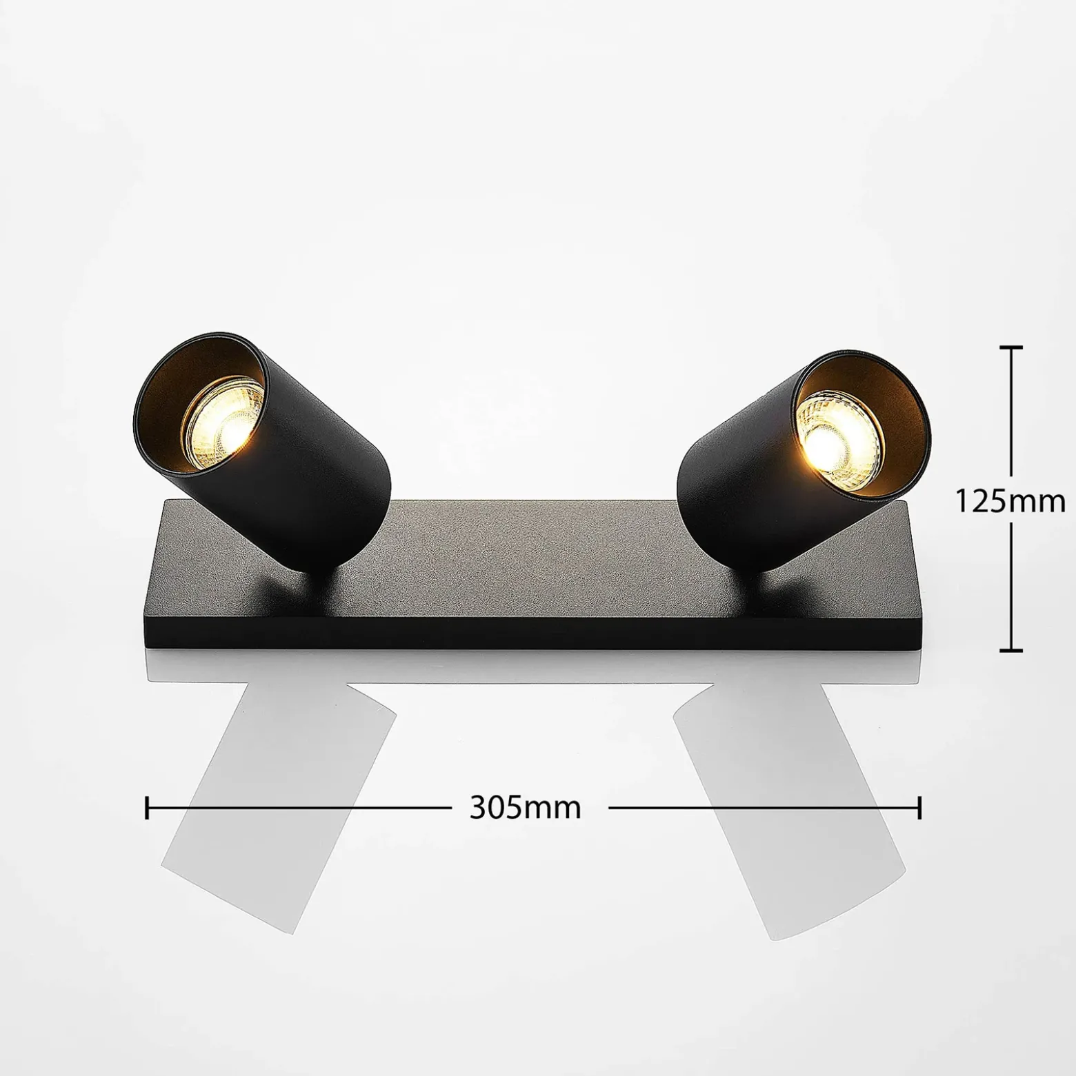 Arcchio foco Brinja, set de 2, negro, angular, 2 luces