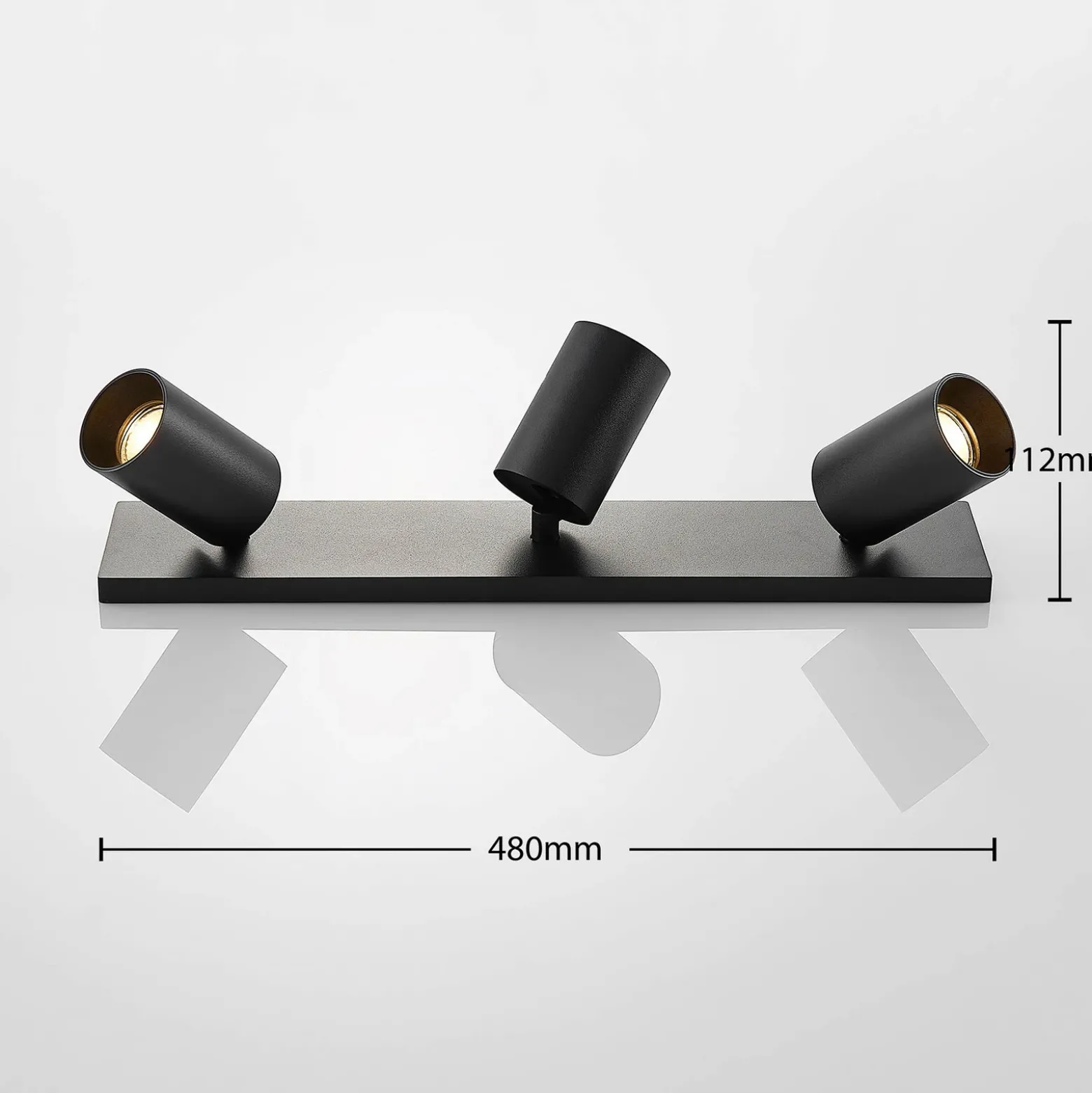 Arcchio foco Brinja, set de 2, negro, angular, 3 luces