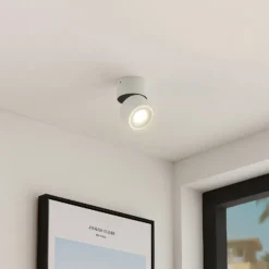 Arcchio Foco downlight LED Rotari, blanco, 1 luz, 681 lm