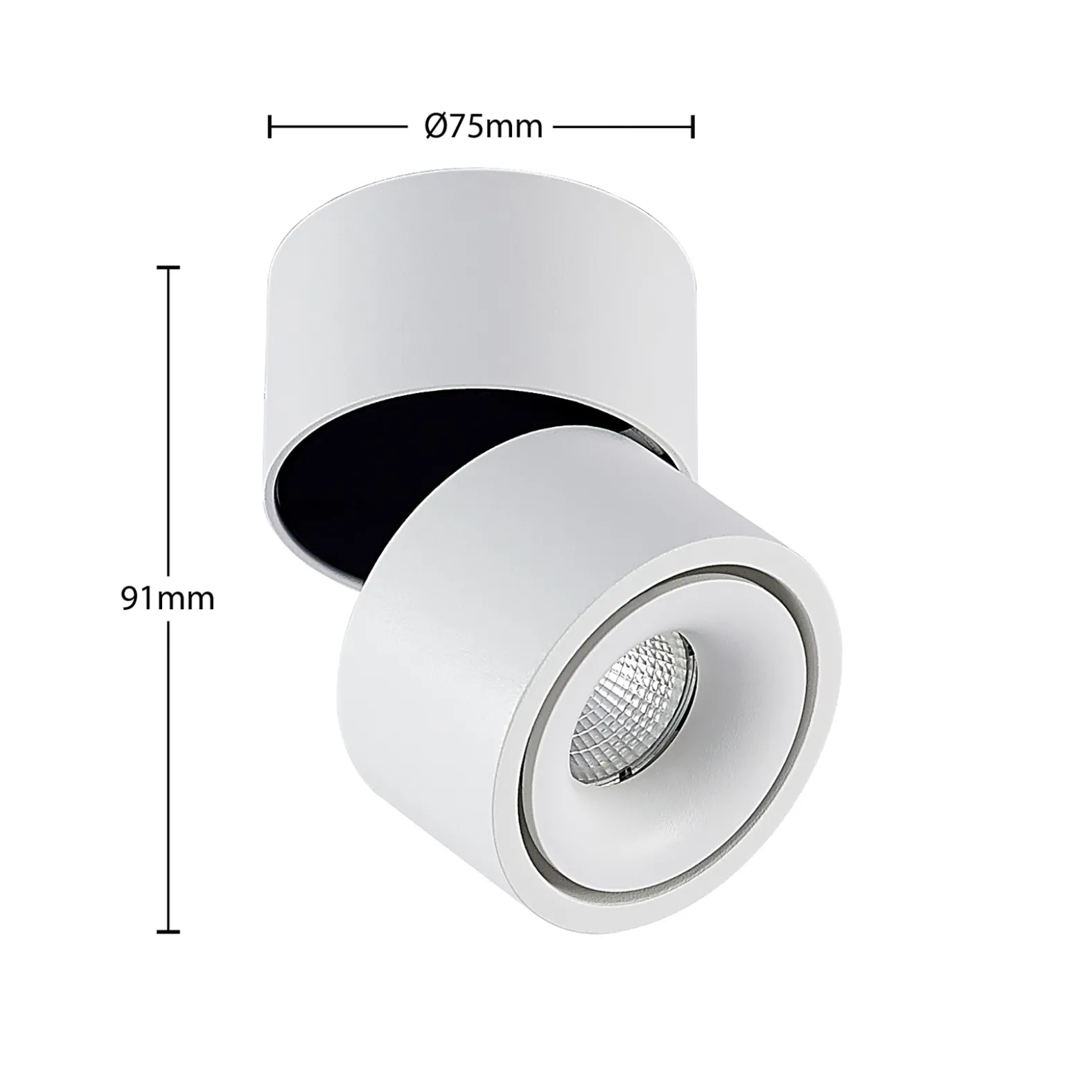 Arcchio Foco downlight LED Rotari, blanco, 1 luz, 681 lm