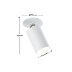 Arcchio foco empotrable Davin, blanco, cilindro, lote de 3