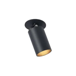 Arcchio foco empotrable Davin, negro, cilindro, lote de 2