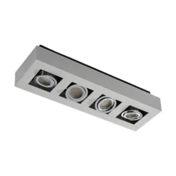 Arcchio foco Vince, 47 cm, 4 luces, blanco/cromo, GU10