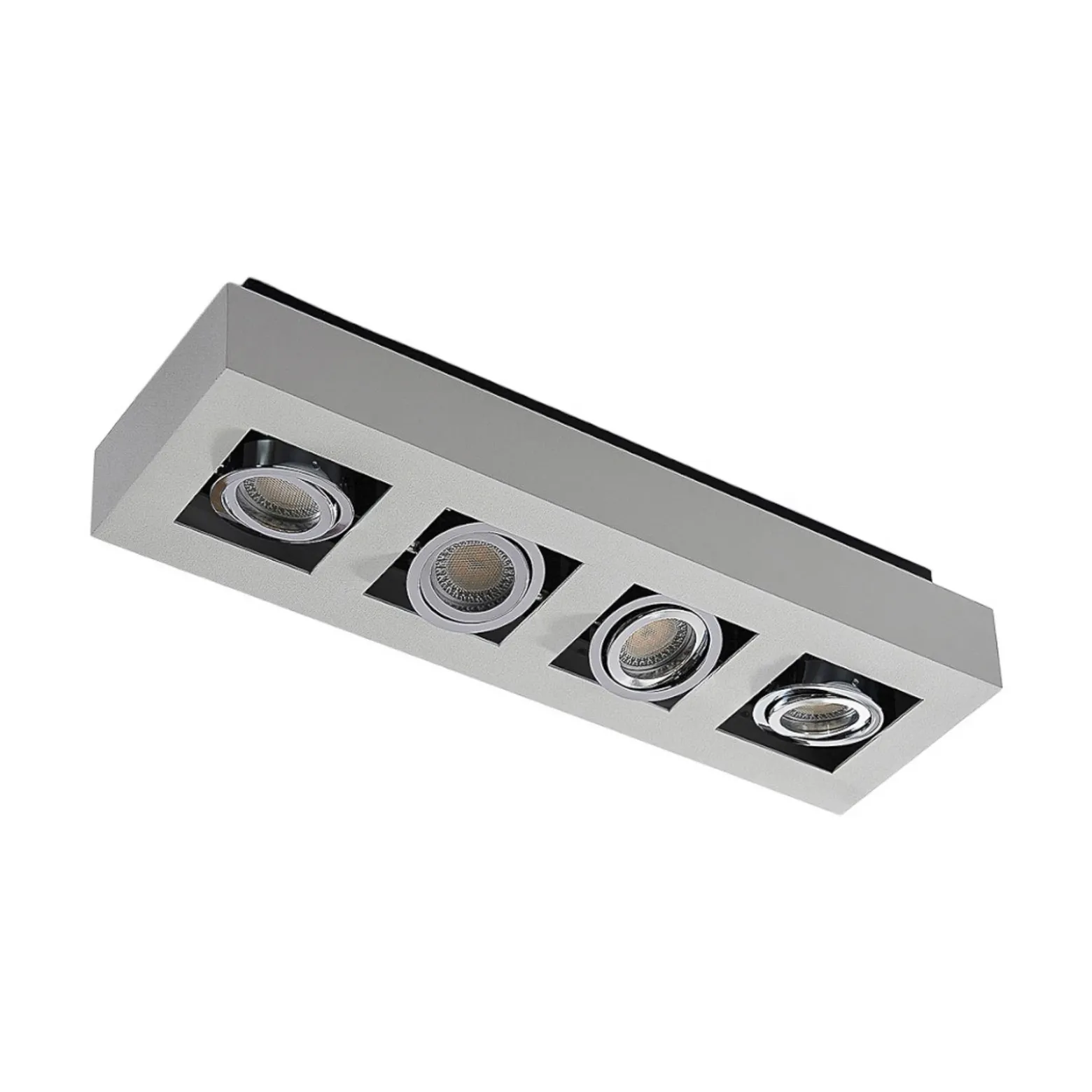 Arcchio foco Vince, 47 cm, 4 luces, blanco/cromo, GU10