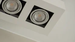 Arcchio foco Vince, 25 cm, 2 luces, blanco/cromo, GU10