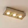 Arcchio foco Vince, 36 cm, 3 luces, plata, GU10