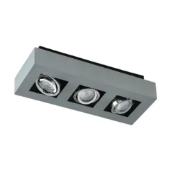 Arcchio foco Vince, 36 cm, 3 luces, plata, GU10