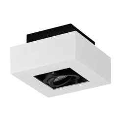 Arcchio foco Vince, 14 x 14 cm, blanco/negro, GU10