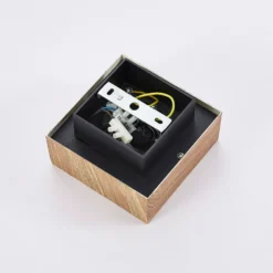 Arcchio foco Vince, 14 x 14 cm, color madera, metal, GU10